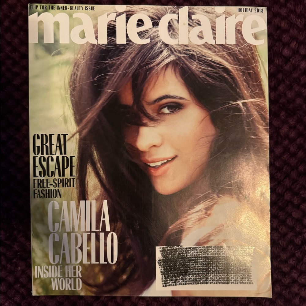 Camila Cabello Marie Claire Magazine Holiday 2018